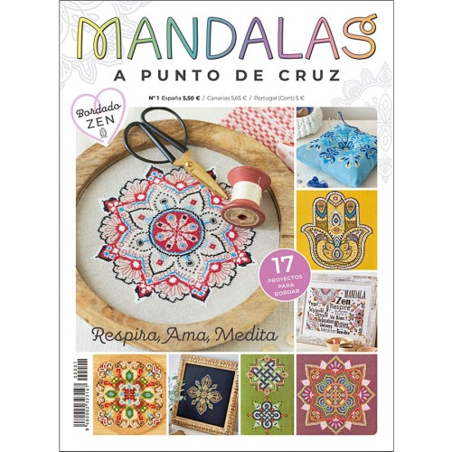 Revista punto de cruz Mandalas a punto de cruz