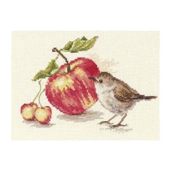El pájaro con manzana