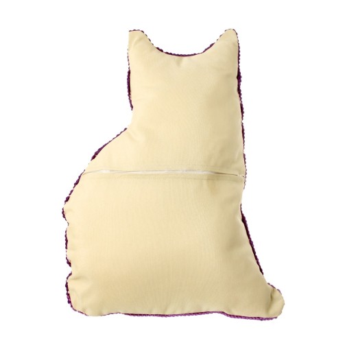 Kit punto de cruz Trasera cojín gato