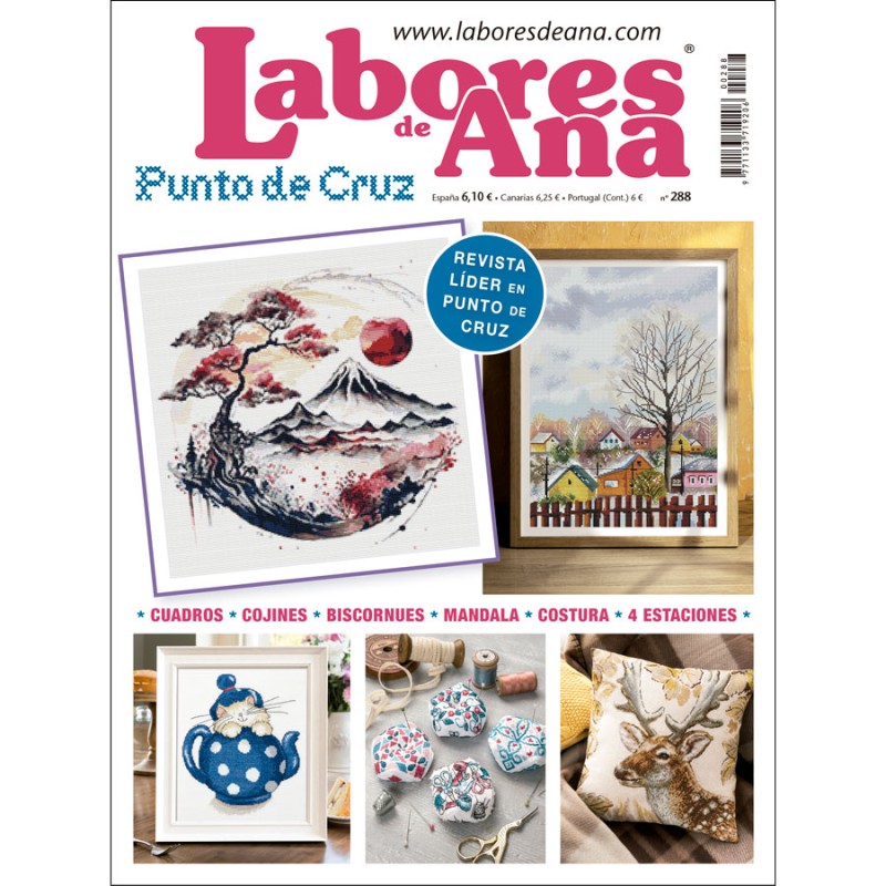 Revista punto de cruz Las Labores de Ana nº 288 - Monte Fuji