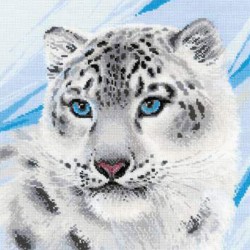 Kit Punto de cruz Leopardo de las nieves