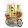 Kit Punto de cruz La bicicleta de las flores