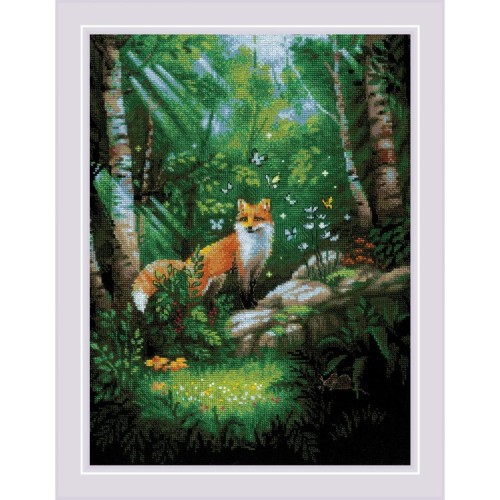 Kit punto de cruz Zorro en el bosque