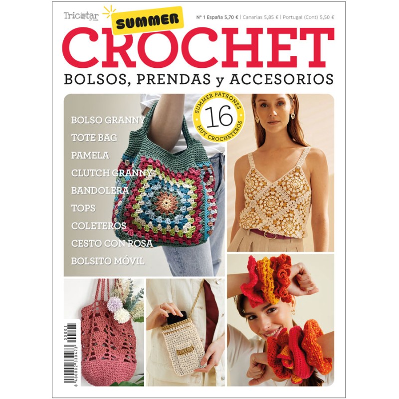 Revista Crochet Summer, Bolsos, prendas y accesorios
