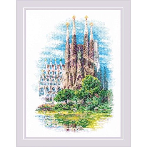 Kit punto de cruz Sagrada Familia Gaudí Barcelona