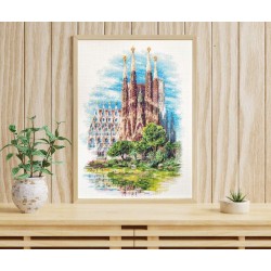 Kit punto de cruz Sagrada Familia Gaudí Barcelona