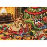 Kit punto de cruz El pequeño alborotador de Papá Noel