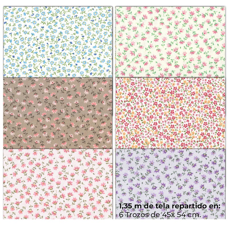 Pack Fat Quarters Petite Fleurs 1