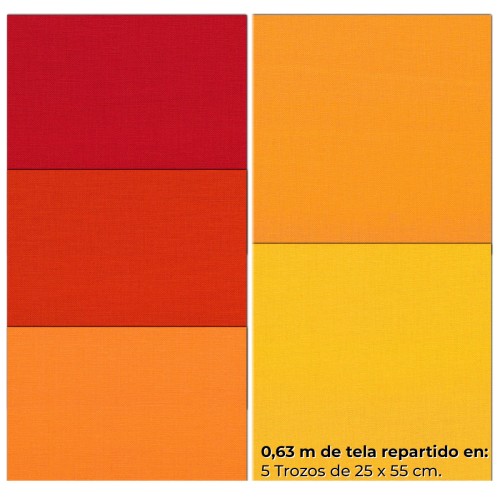 Rollo Fat Eighth - Lisos rojo naranja