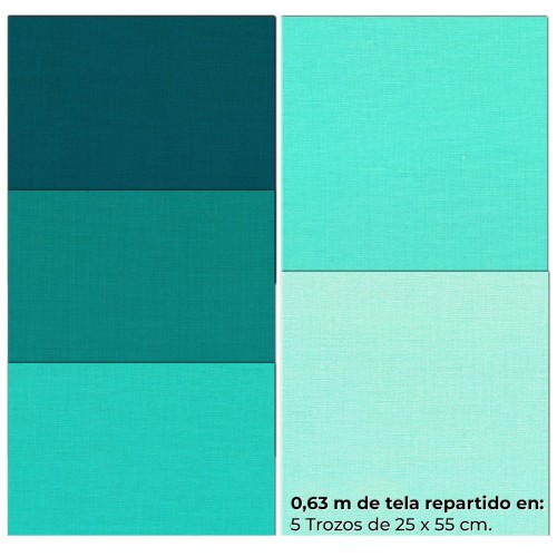Rollo Fat Eighth - Lisos turquesa