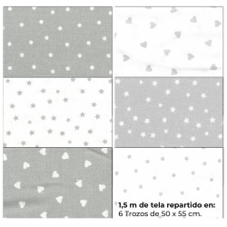Rollo Fat Quarters - Gris y...