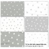 Rollo Fat Quarters - Gris y blanco