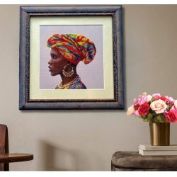 Kit Punto de cruz Elegancia de la mujer africana
