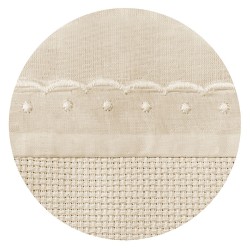 Sábana cuna puntilla beige