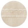 Sábana cuna puntilla beige