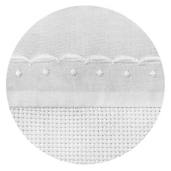 Sábana cuna puntilla blanca