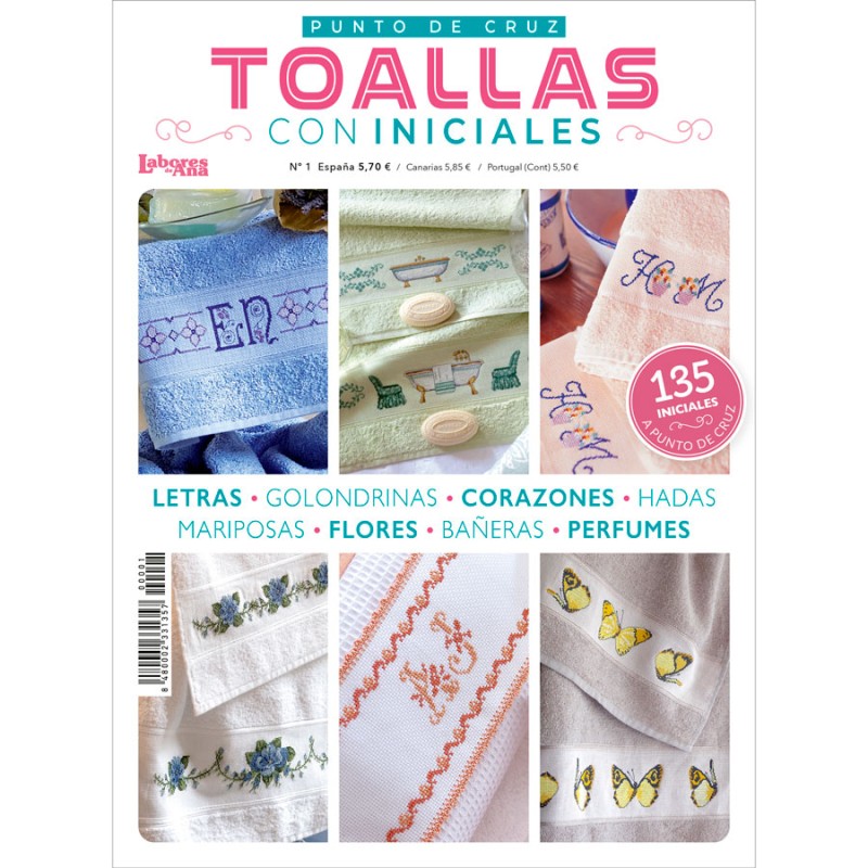 Revista Punto de Cruz Toallas con Iniciales