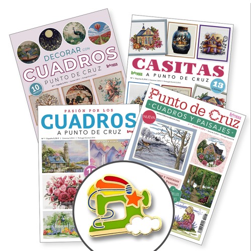 Pack Oferta 4 revistas ESPECIAL CUADROS + Pin imán para agujas