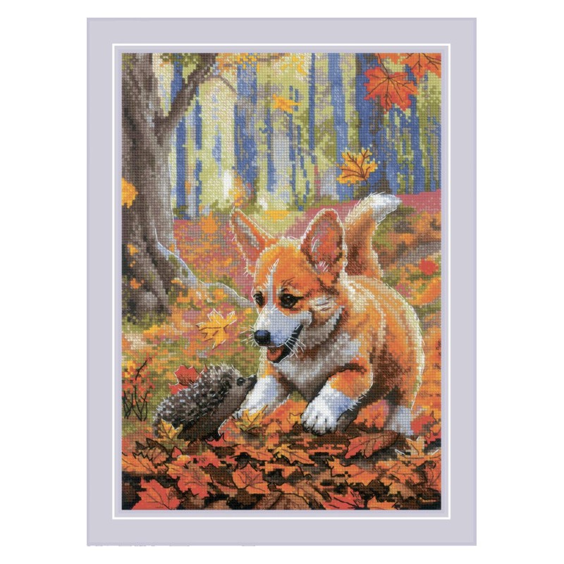 Kit punto de cruz Encuentro en el bosque