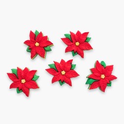 Botones poinsettia