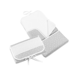 Conjunto Canastilla estrellas gris