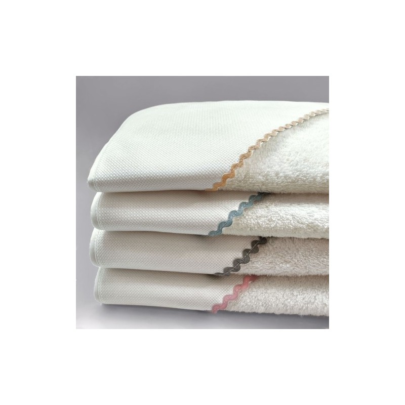 Capa de baño zig zag azul