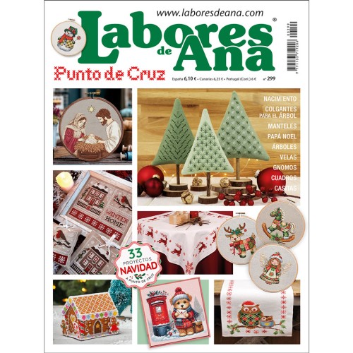Revista Punto de Cruz Navidad Las Labores de Ana nº 299