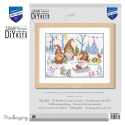 Kit punto de cruz Fiesta de gnomos