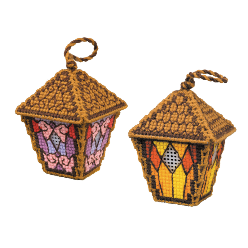 Kit punto de cruz Farolillos vintage