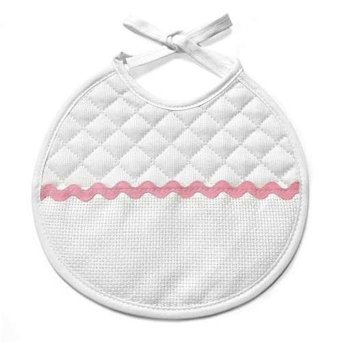 Baberín zig zag rosa