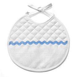 Baberín zig zag azul