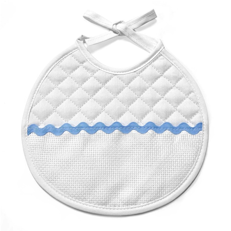 Baberín zig zag azul