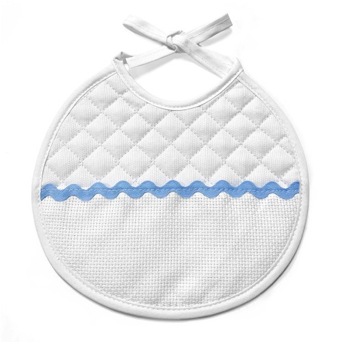 Baberín zig zag azul