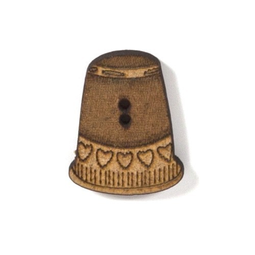 Botón madera dedal