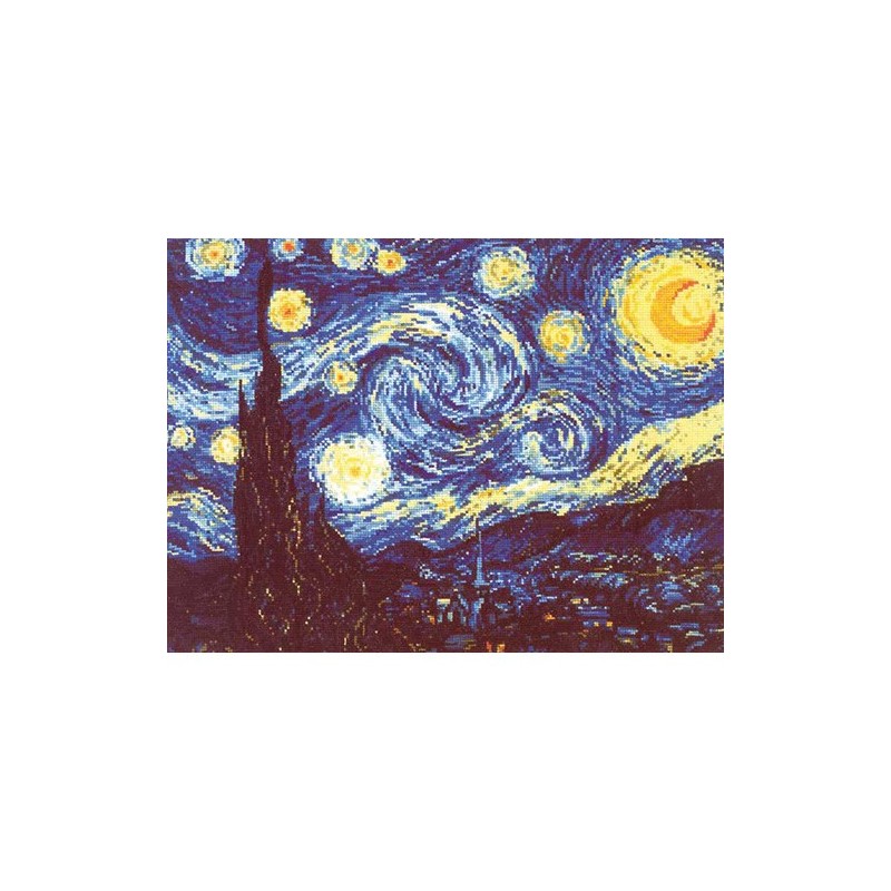 Kit punto de cruz La noche estrellada de Van Gogh