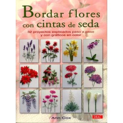 Bordar flores con cintas de...