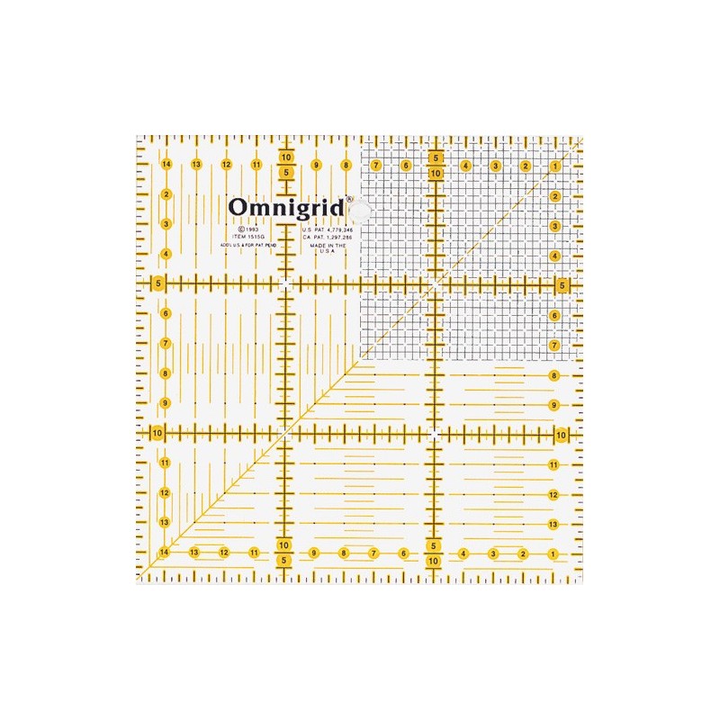 Regla universal omnigrid en cm