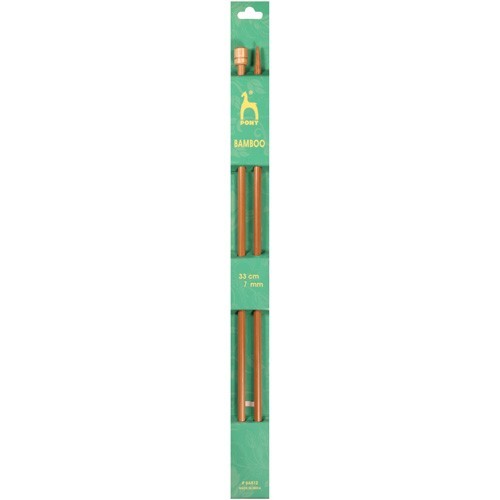 2 agujas bambu de tricotar de 33 cm. grosor 7mm