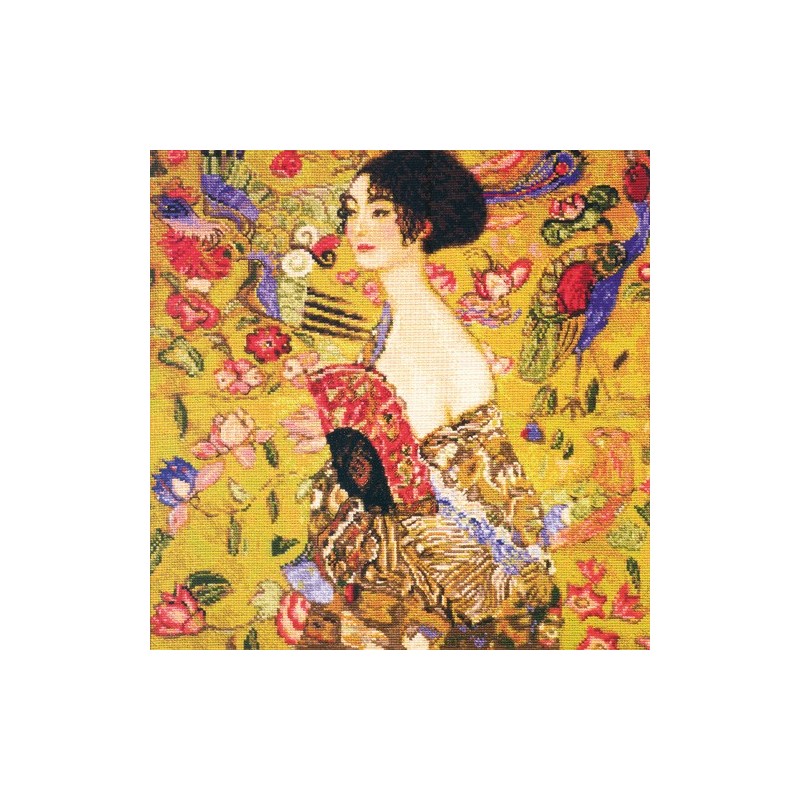 La dama del abanico de klimt