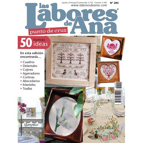 Revista punto de cruz Las Labores de Ana nº 205