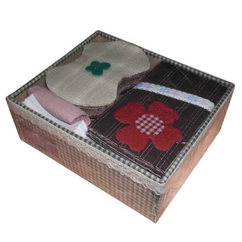 Caja telas patchwork