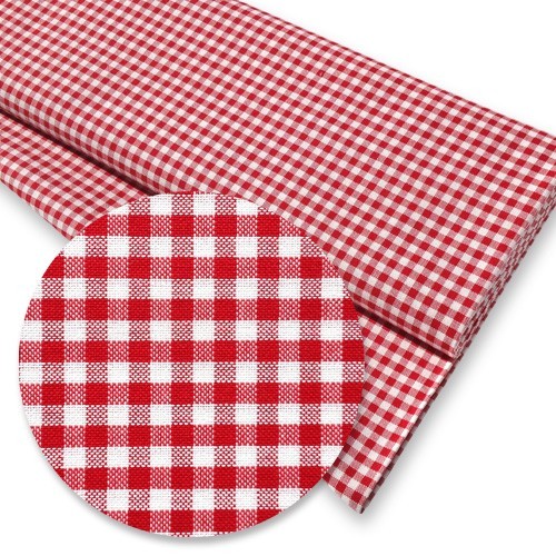 Tela cuadros vichy rojo