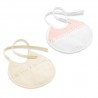 Pack 2 baberos topos rosa y beige