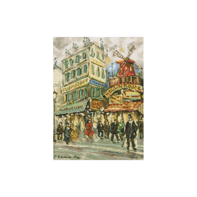 Kit punto de cruz Moulin Rouge