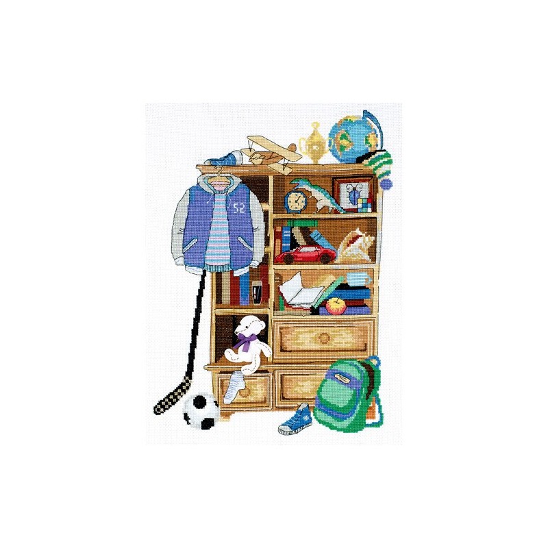 Kit punto de cruz El armario del niño
