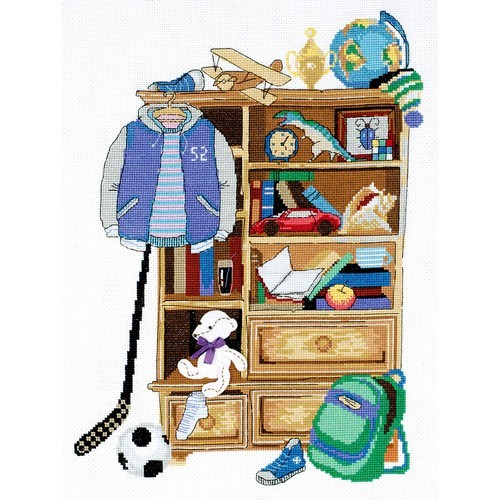 Kit punto de cruz El armario del niño