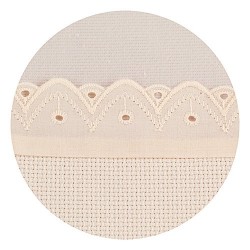 Sábana cuna puntilla beige