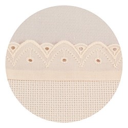 Sábana cuna puntilla beige